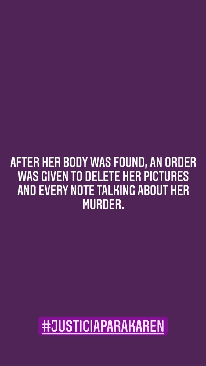 estefonzii's tweet photo. @YourAnonNews Help us spread awareness. #JusticiaParaKaren https://t.co/zbrvuE0gxD