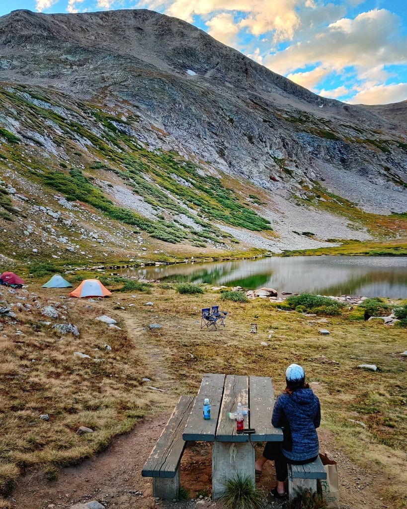 TriMilan's tweet photo. Not a bad place for dinner last night. Kite Lake is surrounded by four 14ers: Democrat, Cameron, Lincoln and Bross. We ended up summiting all four of them in the morning
#ultrarunning #trailrunning #14ers #decalibron
#decalibronloop https://t.co/OvoRevkBCG https://t.co/jlmlWFkNQj
