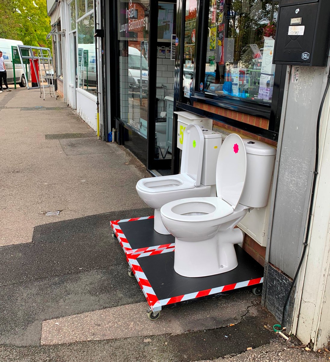 Good to see our local public convenience has reopened......