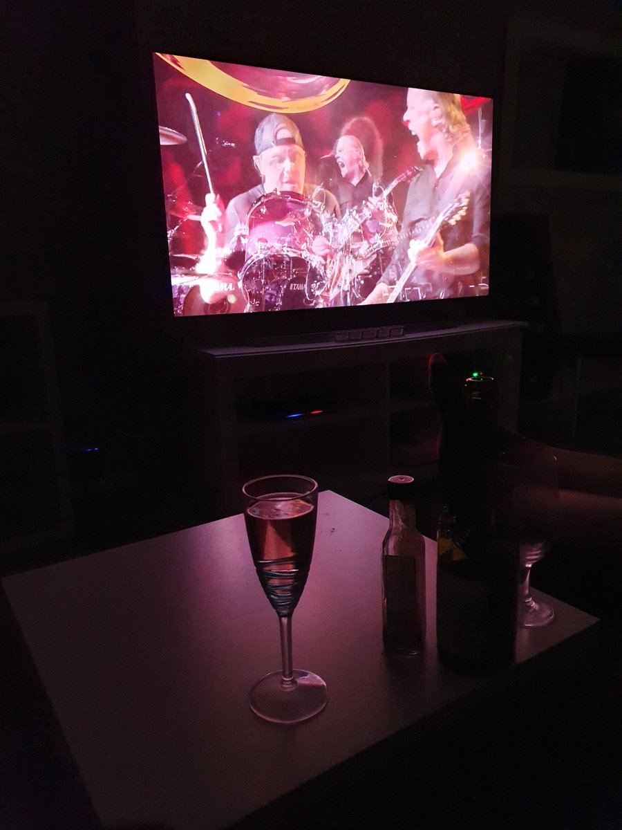 Saturday night viewing with a few refreshments #Metallica