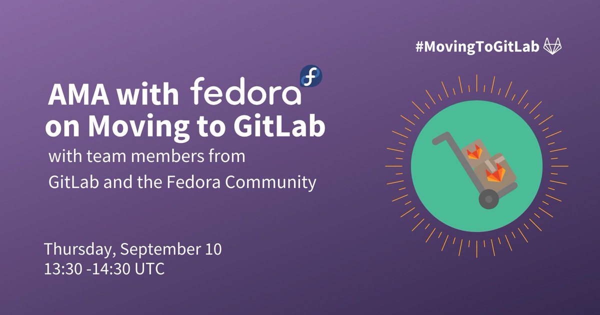 gitlab's tweet image. Join team members from GitLab and the @fedora community for an AMA about #MovingToGitLab and the upcoming migration.
Learn more here 👇
forum.gitlab.com/t/fedora-migra…