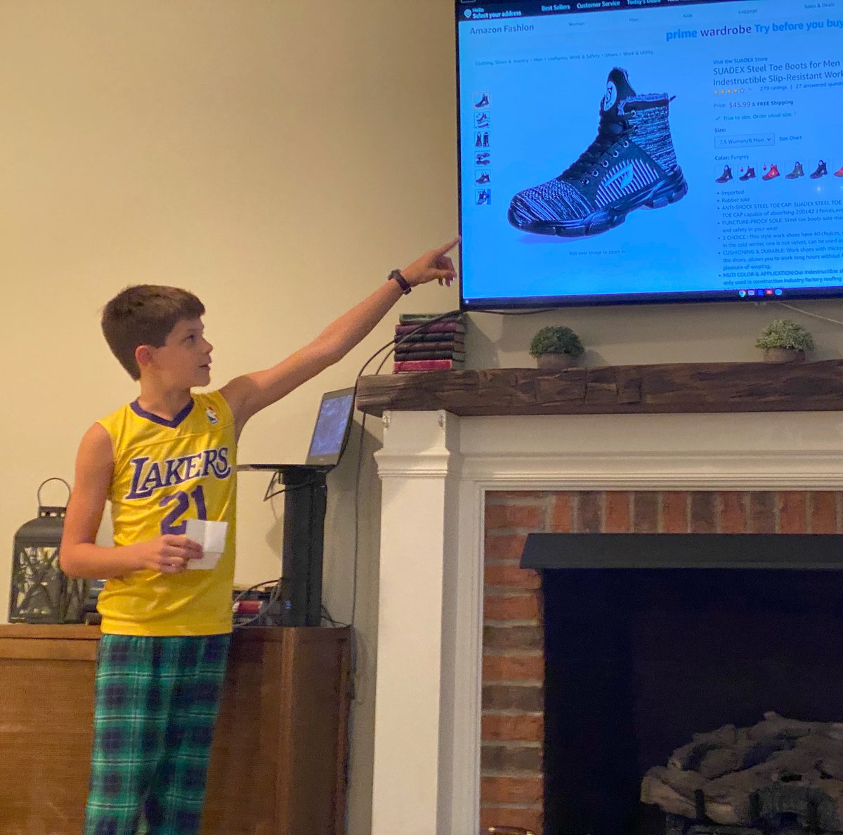 My son giving a persuasive presentation about why he should be allowed to purchase his own dirt bike. Before our children are allowed to do something “big” they must persuade Mommy and Daddy that it will be good for the family and their own personal development.1/5