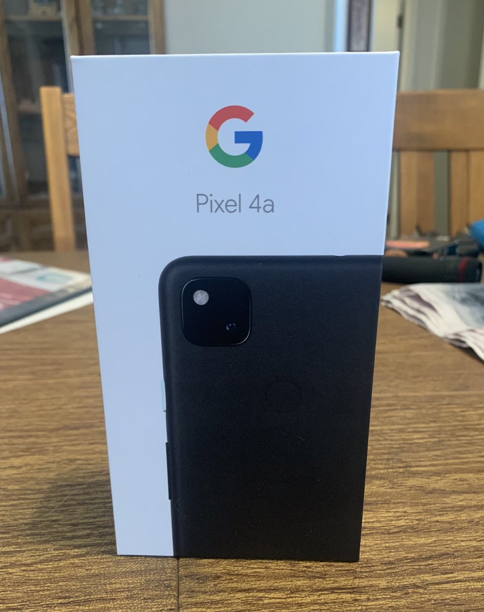 grunner01's tweet photo. My Pixel 4a arrived yesterday. I’m really impressed with this phone, the price and all it does. Googles interface is so much smoother than my Honor V 10 (I’m replacing). It takes much better pictures and this display rocks. #Pixel4a #googlepixel4a #pureandroid @madebygoogle https://t.co/oYlHGDKa7f