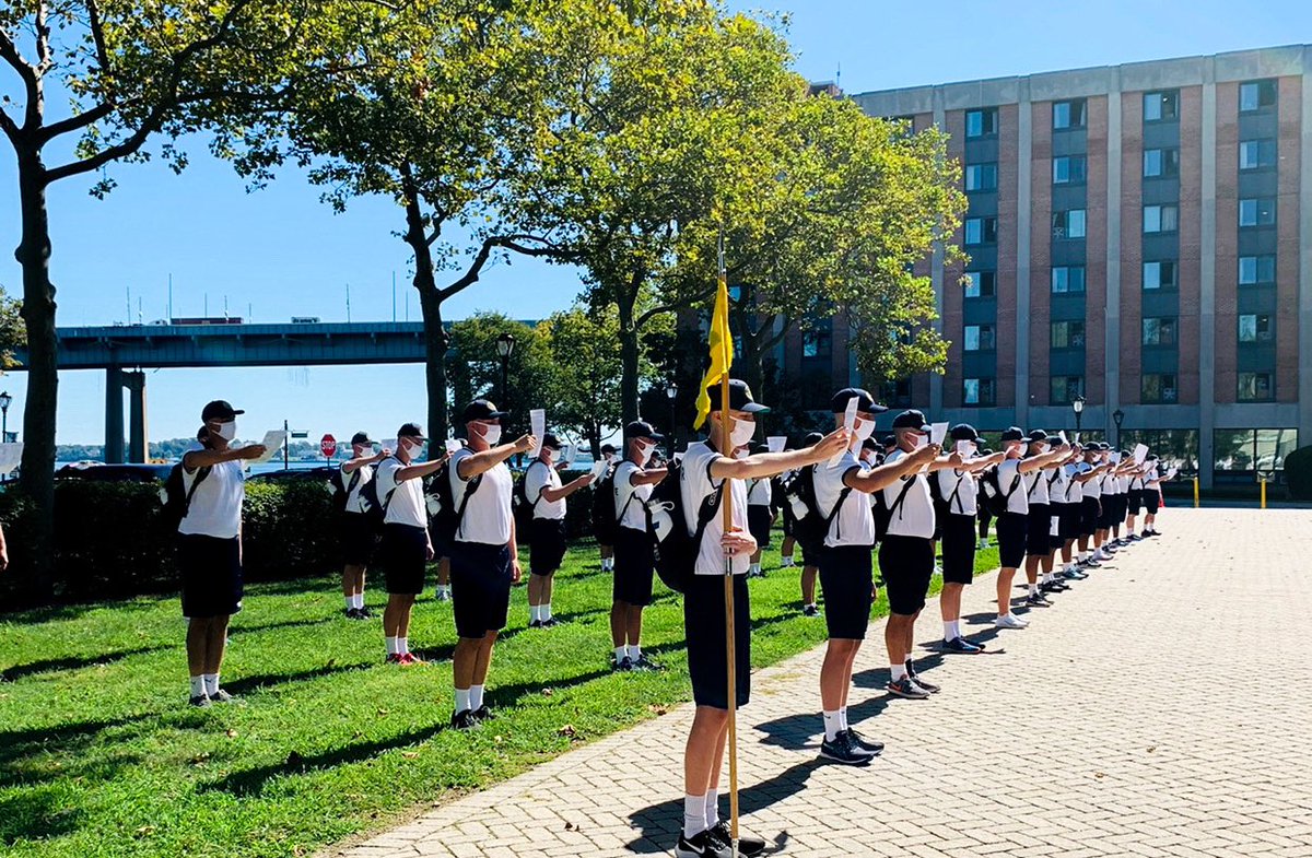 MaritimeCollege's tweet photo. Indoctrination continued today with drills, class work and ship familiarization aboard TSES VI. #MaritimeCollege #INDOC2020 https://t.co/AqCDhWRoEB