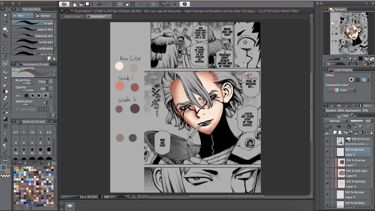 make another layer, set that layer to overlay, use some shade of gray and color the skin. the darker the overlay, the darker the skin will become