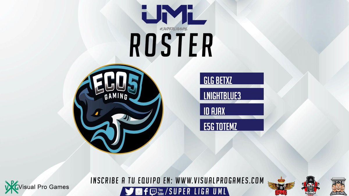 VisualProGames's tweet photo. Bienvenidos a la @SuperLigaUML #Gears5
#ExionGaming @HuntersGamingO1  @Eco5Gaming_ 

Iniciamos el día lunes!!! https://t.co/04Zrrhc6Ou