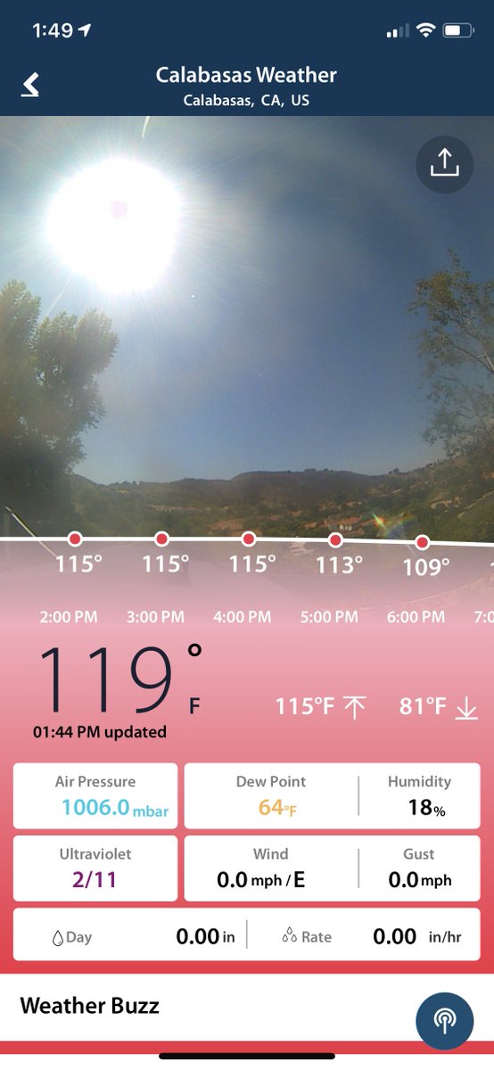 ScottJGoldman's tweet image. I’m accustomed to intense heat living in #Calabasas but this is nuts. My backyard weather station shows 119°. #LAheat #intenseHeat #StayInside