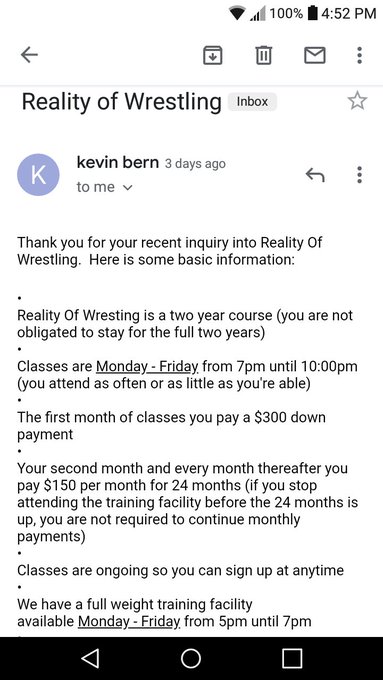 So i got an email from these guys and from pro wrestling 2.0...i did an app for wwe too but i didnt get