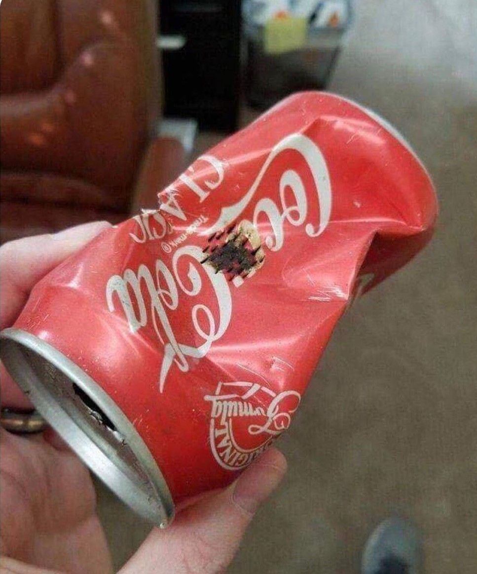 Intl_Highlife's tweet photo. A 1986 Coke can found in a ceiling https://t.co/KrcAJL3QZi