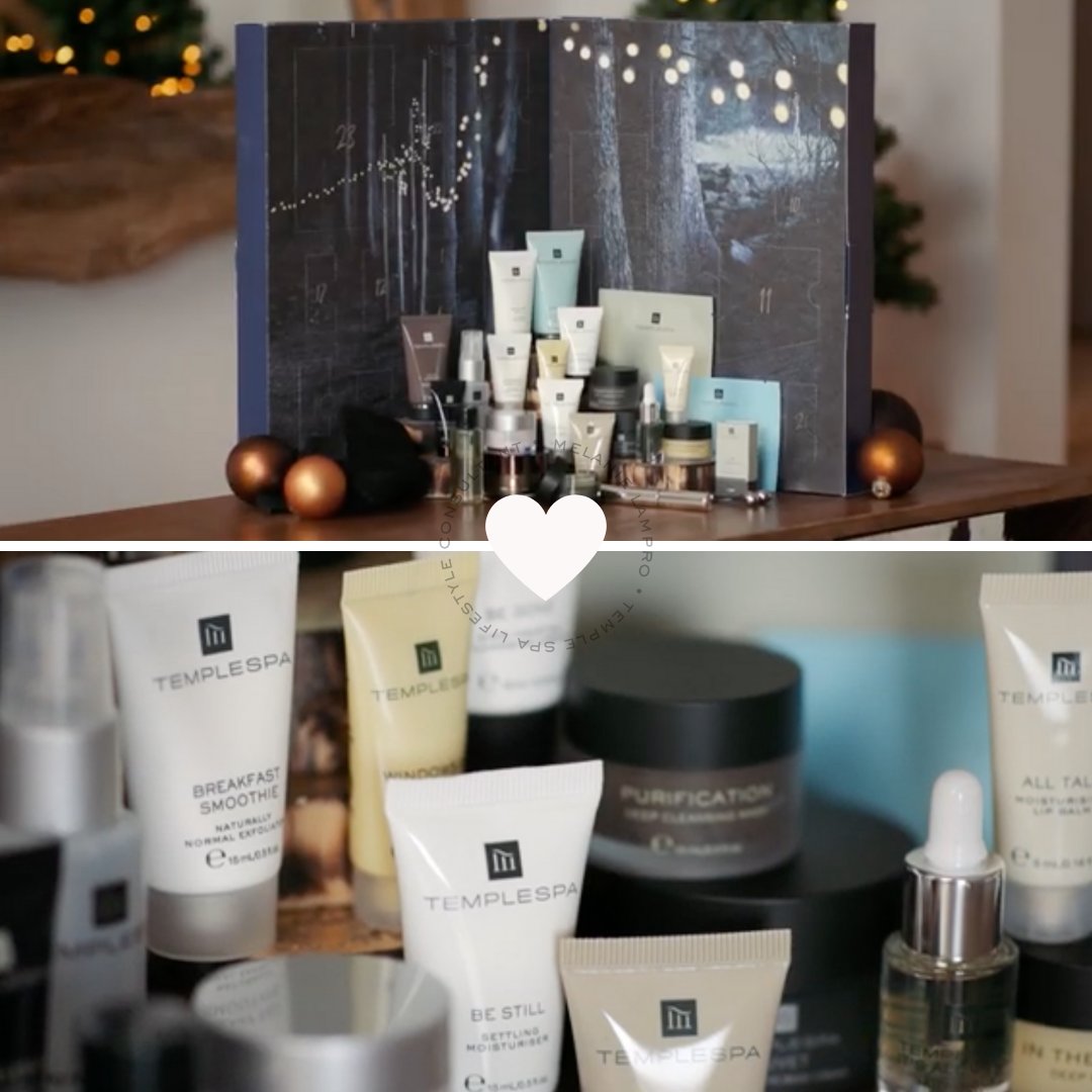 Melanie Lampro on X: "Limited Edition Temple Spa Advent Calendar - SURPRISE  & DELIGHT! 24 of our fabulous products, worth a massive £240 but the  calendars are £120 so, the contents are