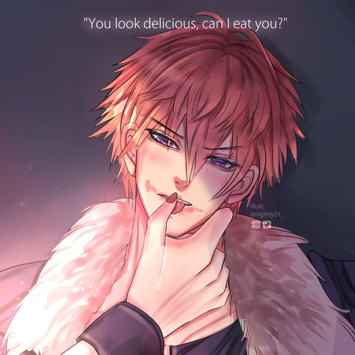 Shuuクリーム The First Time I Finished Something For Beel And It Had To Be This You Hungry Us Thirsty We Complement Each Other Nicely Obeyme Obeymebeelzebub Obeymebeel おべいみー