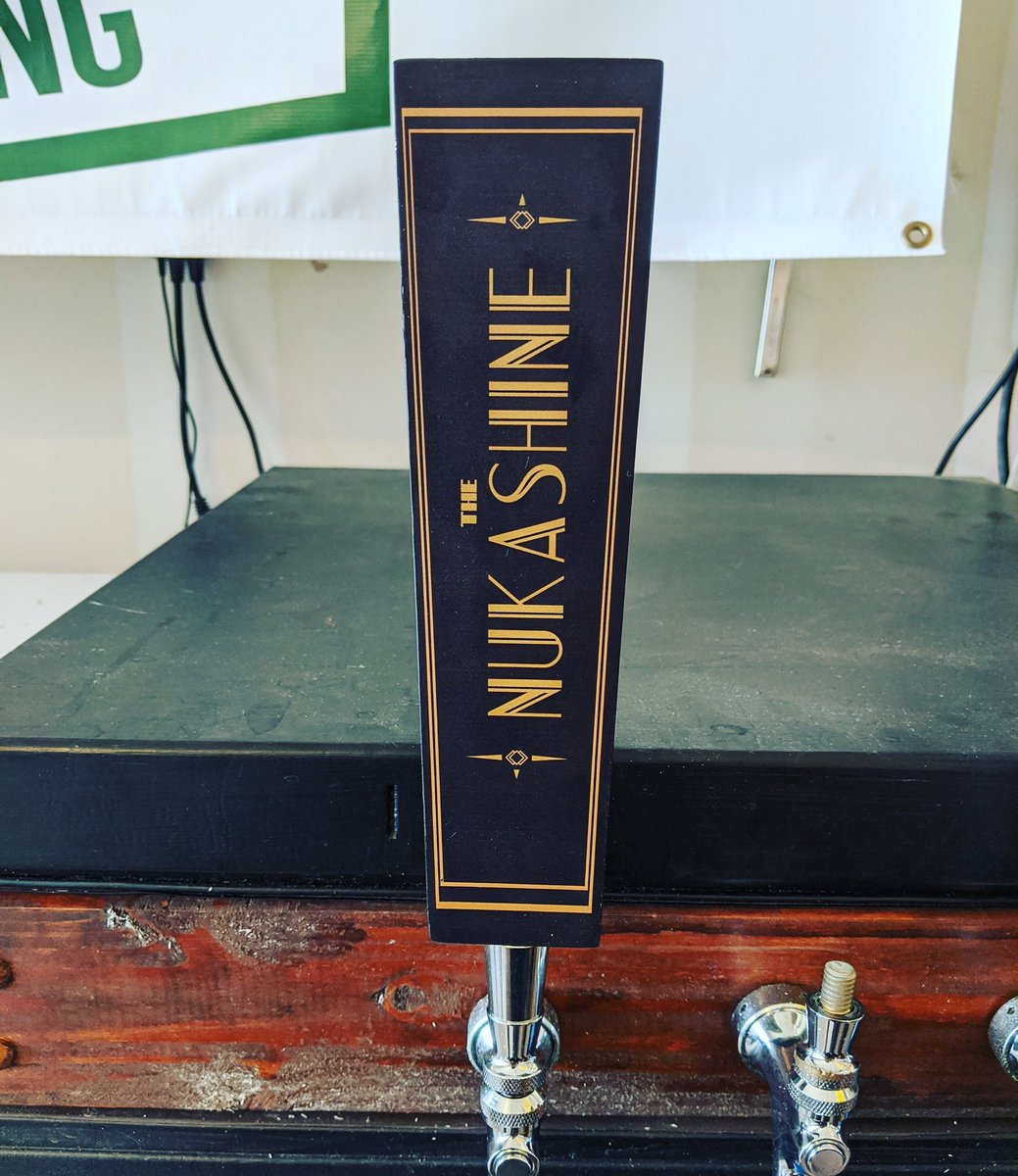 SnowLionBrewing's tweet photo. New tap handle acquired. Now it's time to brew up some blue beer! ๐ปโข๏ธ๐ป
#homebrewing #falloutbeer #nukashine #fallout #snowlionbrewing https://t.co/k4Da7KnVBu