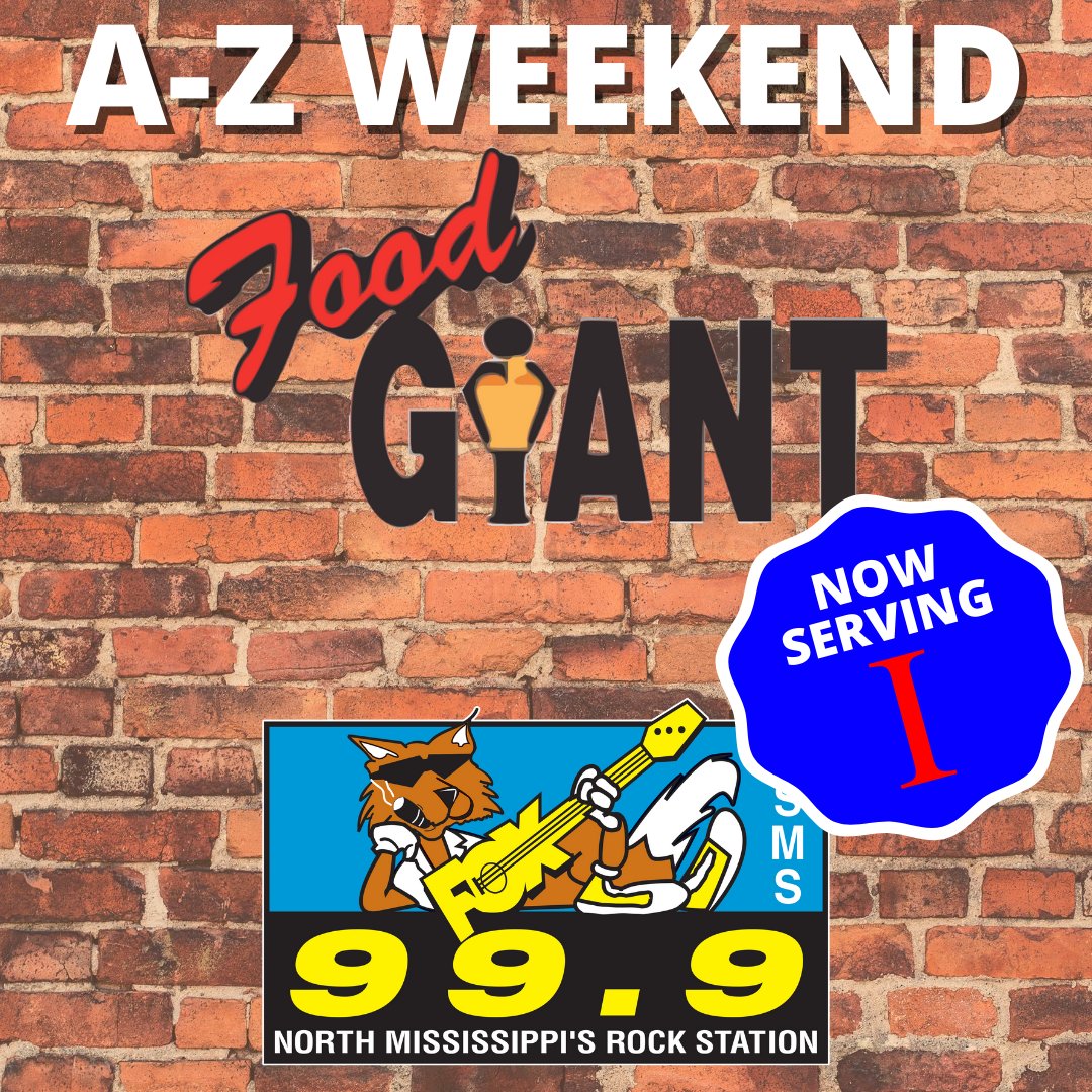 999thefoxrocks's tweet photo. Your Labor Day Weekend Rocks from A to Z sponsored by Food Giant Gateway Shopping Center Columbus! 

Listen in as we rock out in order from A to Z all Labor Day Weekend long! #FoodGiant #999thefoxrocks #NowServingI https://t.co/lVVxXKWM6i