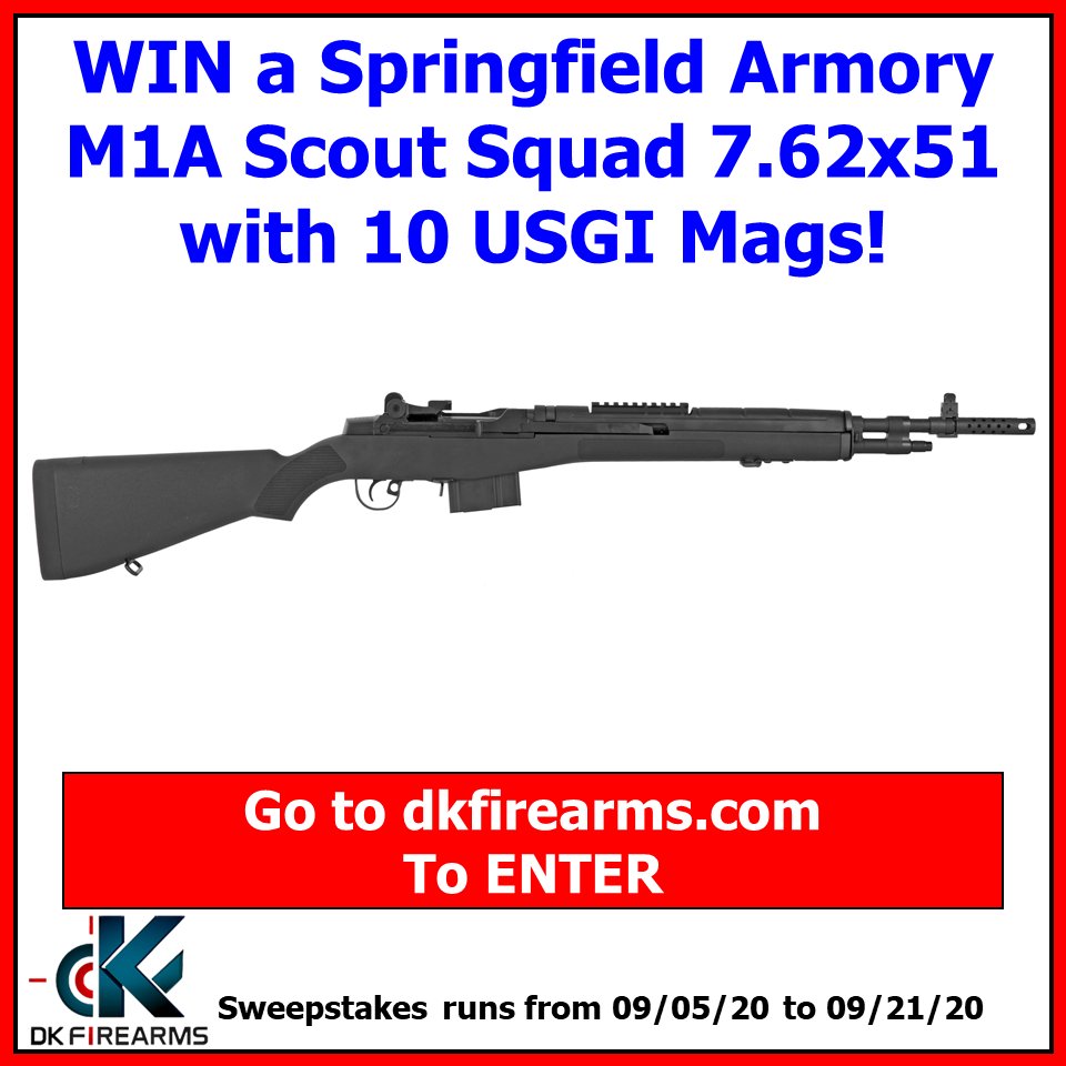 DkFirearms's tweet photo. New Gun Giveaway at DK Firearms! 

WIN a Springfield Armory M1A Scout Squad 7.62x51, with 10 USGI Mags!

https://t.co/2qnqfFdQr5

#gungiveaway https://t.co/npuSBFZl1K