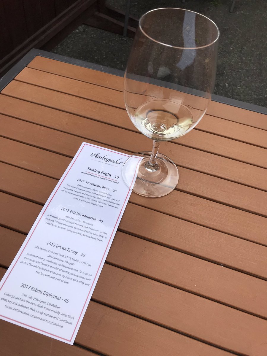 Second stop is Ambassador. 2017 Estate Grenache is not to be missed. <a href="/AmbassadorWines/">Ambassador Wines WA</a> #wine <a href="/WineWoodinville/">Woodinville/WWC</a>
