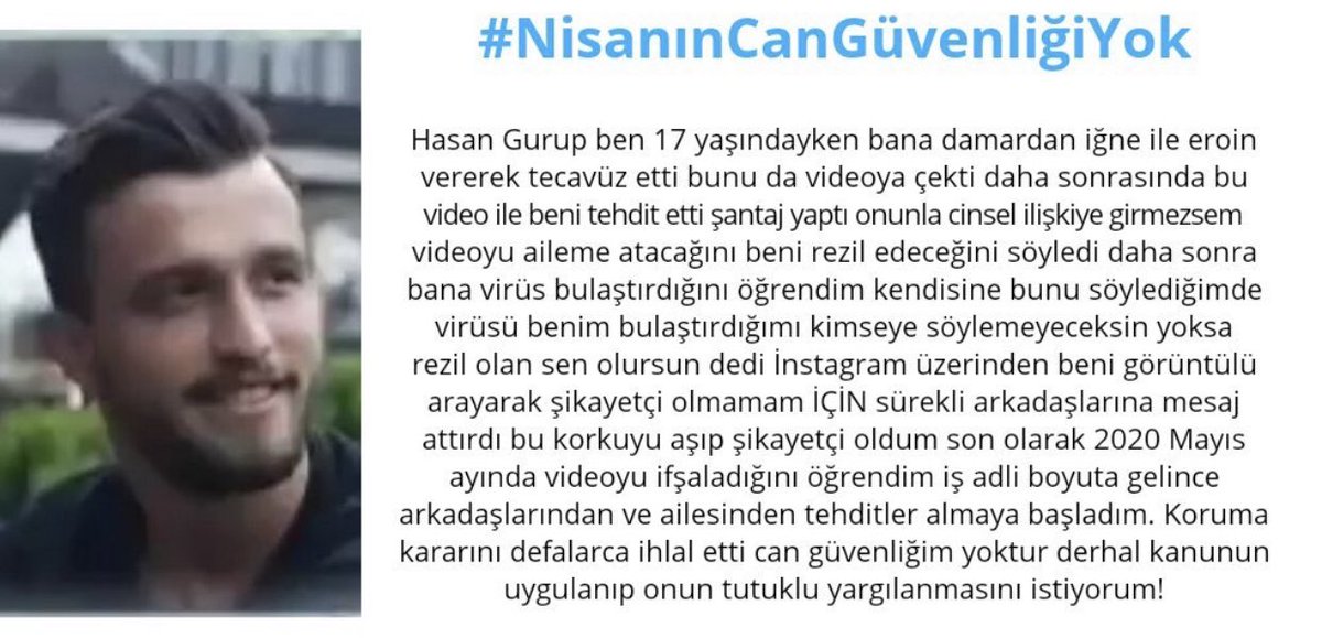 Ya siz napıyorsunuz bir gün içinde kaçıncı yürek yakan kadınların haberi adaleti sağlamak kimin görevi ? Kim yönetiyor bu ülkeyi ? Kim koruyacak bu kadınları ? Dur demeyecek misiniz ? Sadece kamu oyuyla yürür mü yahu neden kimse artık bişeyler yapmıyor   #NisanınCanGüvenliğiYok