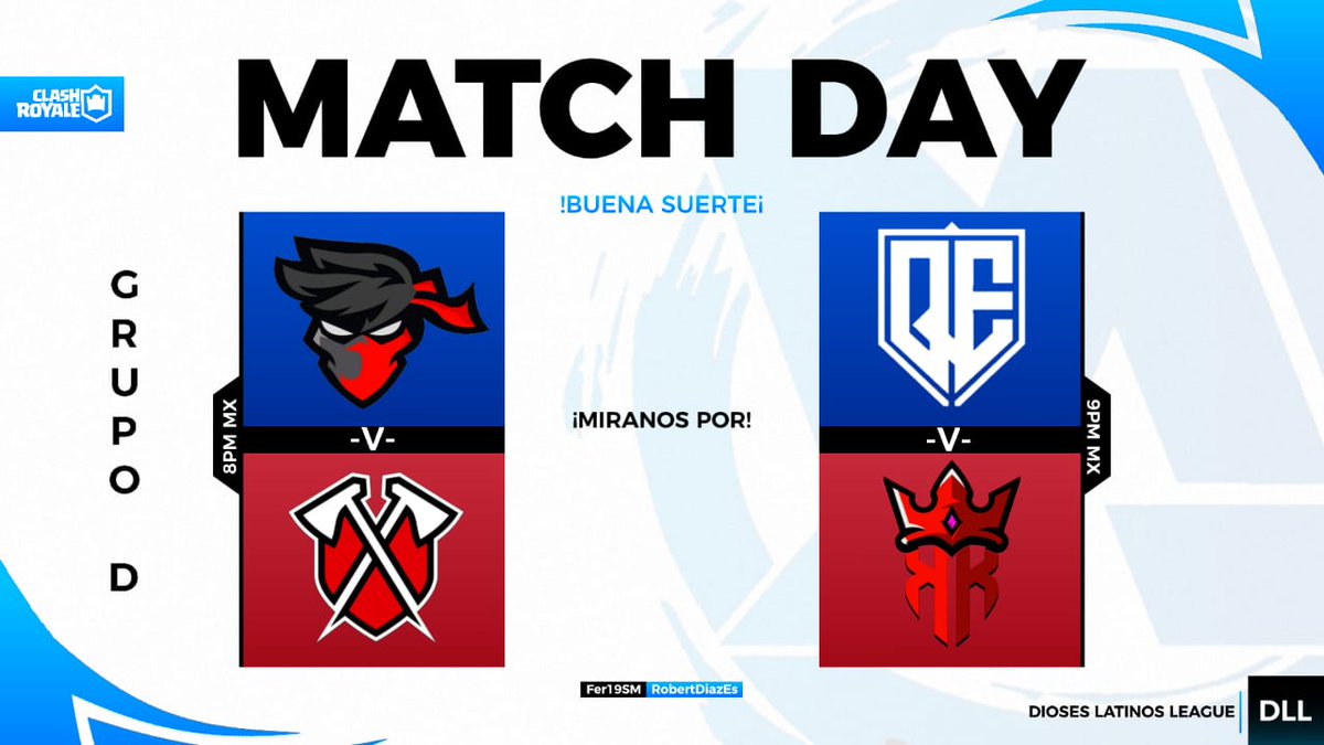 Dioses Latinos League (@dll_cr) on Twitter photo #CR|Match Day
Cerramos la jornada 1 con dos partidos muy emocionantes โ๏ธ
ยฟQuien es tu favorito?๐ค
Partido 1
@ACE1_MEX ๐ <a href="/TribeAcademyGG/">Tribe Academy</a>
๐8:00 pm ๐ฒ๐ฝ
Partido2
<a href="/QuantumsElite/">Quantums Elite</a> ๐ @Kings_PE_
๐9:00 pm ๐ฒ๐ฝ #CR|Match Day
Cerramos la jornada 1 con dos partidos muy emocionantes โ๏ธ
ยฟQuien es tu favorito?๐ค
Partido 1
@ACE1_MEX ๐ <a href="/TribeAcademyGG/">Tribe Academy</a>
๐8:00 pm ๐ฒ๐ฝ
Partido2
<a href="/QuantumsElite/">Quantums Elite</a> ๐ @Kings_PE_
๐9:00 pm ๐ฒ๐ฝ