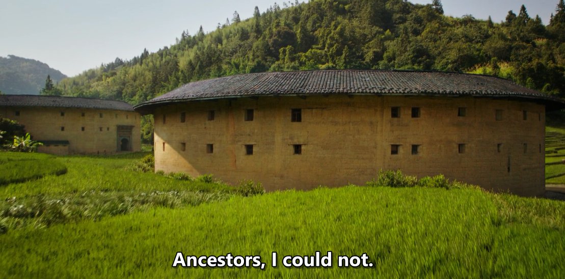 I could also not believe that this movie has Mulan living in a distinctly southern Chinese Tulou when Mulan is a northern Chinese tale