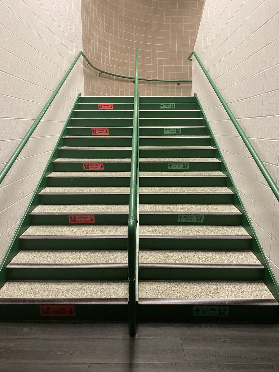 APMrG212's tweet photo. Up only and down only signage for our stairs is ready to go for Tuesday! 

#MaydeForThis https://t.co/0g7cWgpg4d