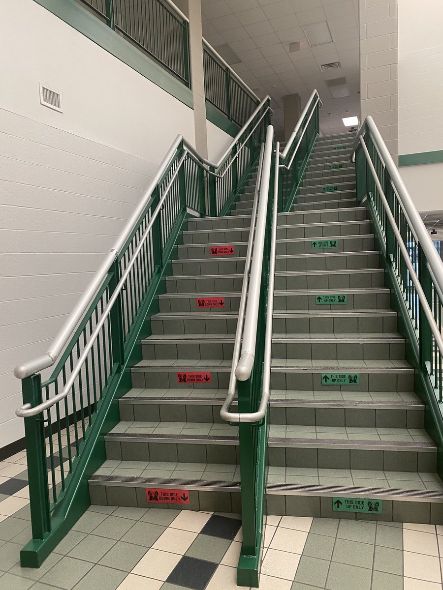 APMrG212's tweet photo. Up only and down only signage for our stairs is ready to go for Tuesday! 

#MaydeForThis https://t.co/0g7cWgpg4d