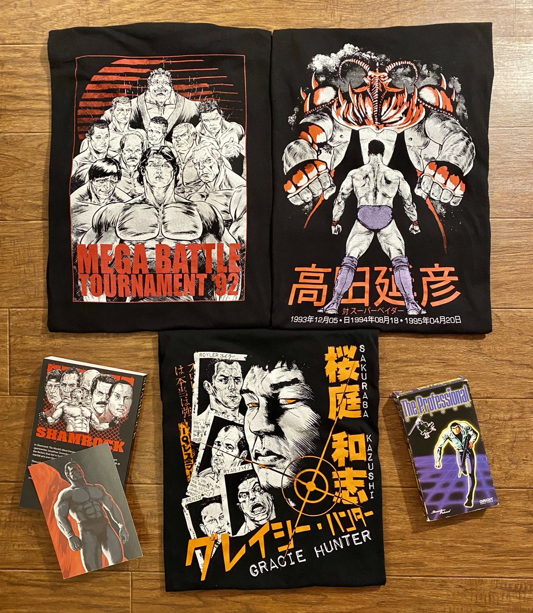 after @JFrazierPro worked with <a href="/FightFriends/">FightNetworkFRIENDS</a> &amp; <a href="/JESnowden/">Jonathan Snowden</a> to bring us these tees and the art in Shamorck’s book, I knew he had to illustrate <a href="/hardway_ltd/">Hardway</a>’s The Gracie Hunter. Golgo 13 is included as reference for the Sakuraba design. can’t wait for the Renzo edition to be added.