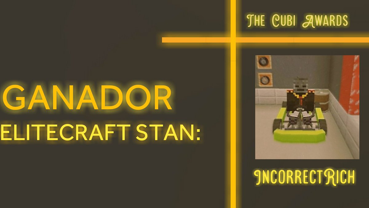cubiawards's tweet photo. SEGUIMOS CON EL "MEJOR ELITECRAFT 1 STAN", PARA ESA PERSONA QUE SIEMPRE NOS MANTUVO AL TANTO Y QUE NUNCA SE PERDÍA NADA
ES PARA...
¡Inko! https://t.co/v26POgDWti