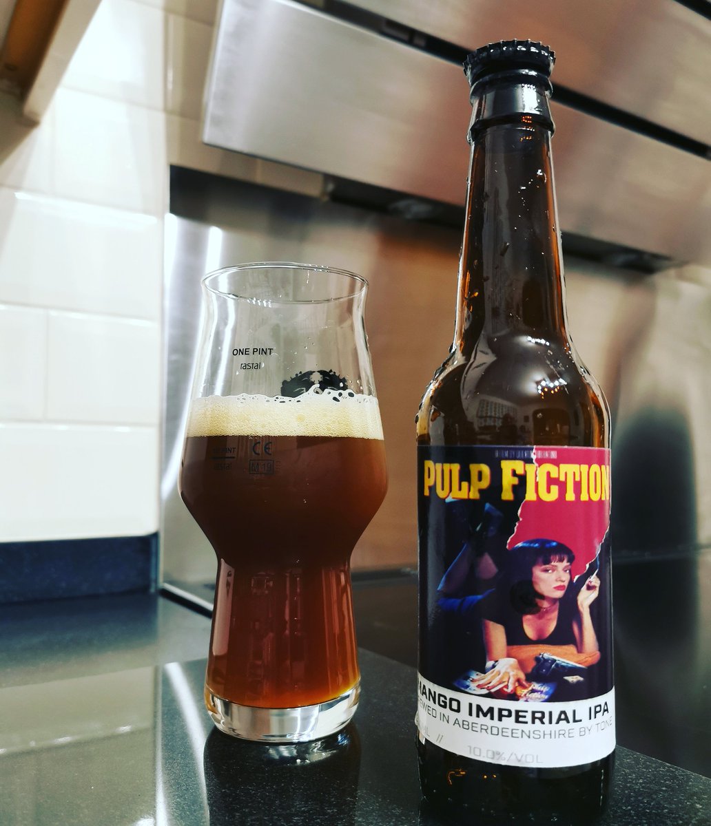 TonyCoulson10's tweet photo. 2nd incarnation of my Mango Imperial IPA, impressive 1st outing packed with fruit & respect for the 10% abv #cantbuythis #homebrew #homebrewing #customlabels #longside #pulpfiction #scottishcraftbeer #iampunk #beeroclock https://t.co/9Y96Qspq5F