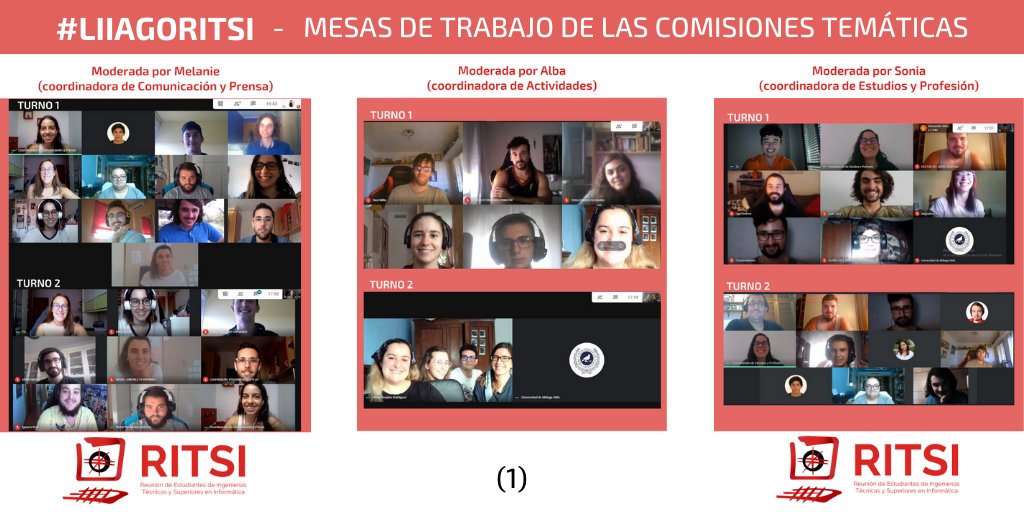 ritsi's tweet photo. En la 2ª tarde de la #LIIAGORITSI realizamos los 2️⃣ turnos de las mesas de trabajo de las #comisiones temáticas💪🏼 y sus #conclusiones, donde se han sacado propuestas futuras para cada una de ellas.🗒

@melanie_m3cruz @Alba_DPL @sonia_hakunas @rafalitox2 @Daniel_MChaves @sinichi14 https://t.co/SVsb1oGtXW