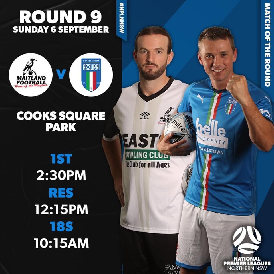 GameDay @ Cooks Square Park.  See if the lads can fly high today against Charlestown <a href="/MaitlandFC/">Maitland FC</a>   <a href="/nplnnsw/">NPL NNSW</a>    #MAIvCCB #mymaitland #maggies #FlyMagpiesFly