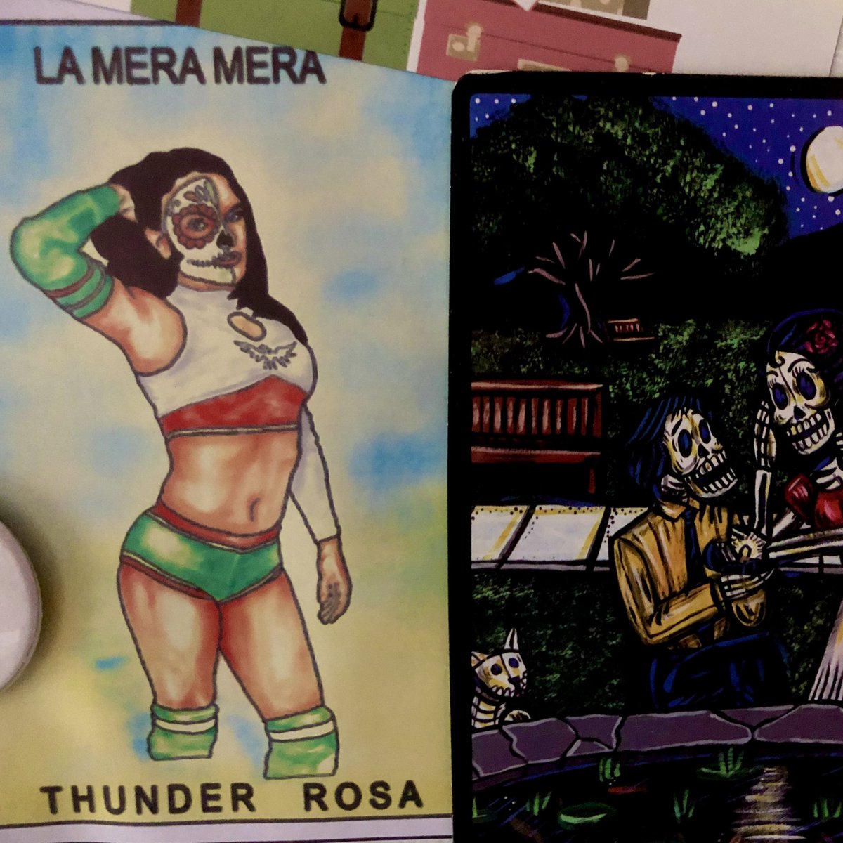WotRtheshow's tweet photo. We’re ready for our champ @thunderrosa22! 👀☠️ #Thunderrosa #AllOut #AllOutParty #AEW #AEWAllOut #nwafam https://t.co/nhtjlw0vRy