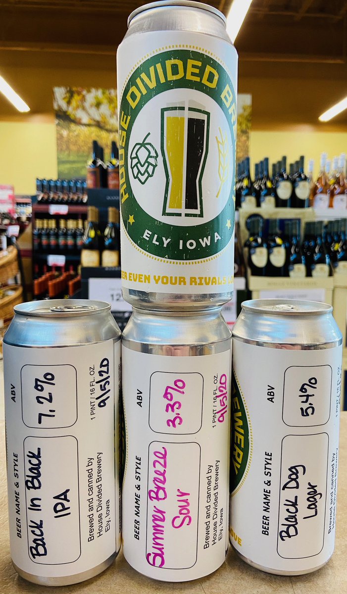 Just arrived from <a href="/brewery_house/">House Divided Brewery</a> !!  Quantities are very limited and due to the nature of the cans we can’t do any holds. #supportlocal #iowacraftbeer