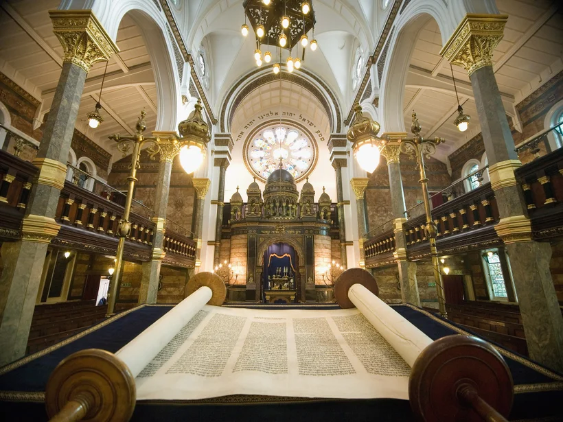 New West End Synagogue was built in 1879 in London.Historic England described it as "the architectural high-water mark of Anglo-Jewish architecture".