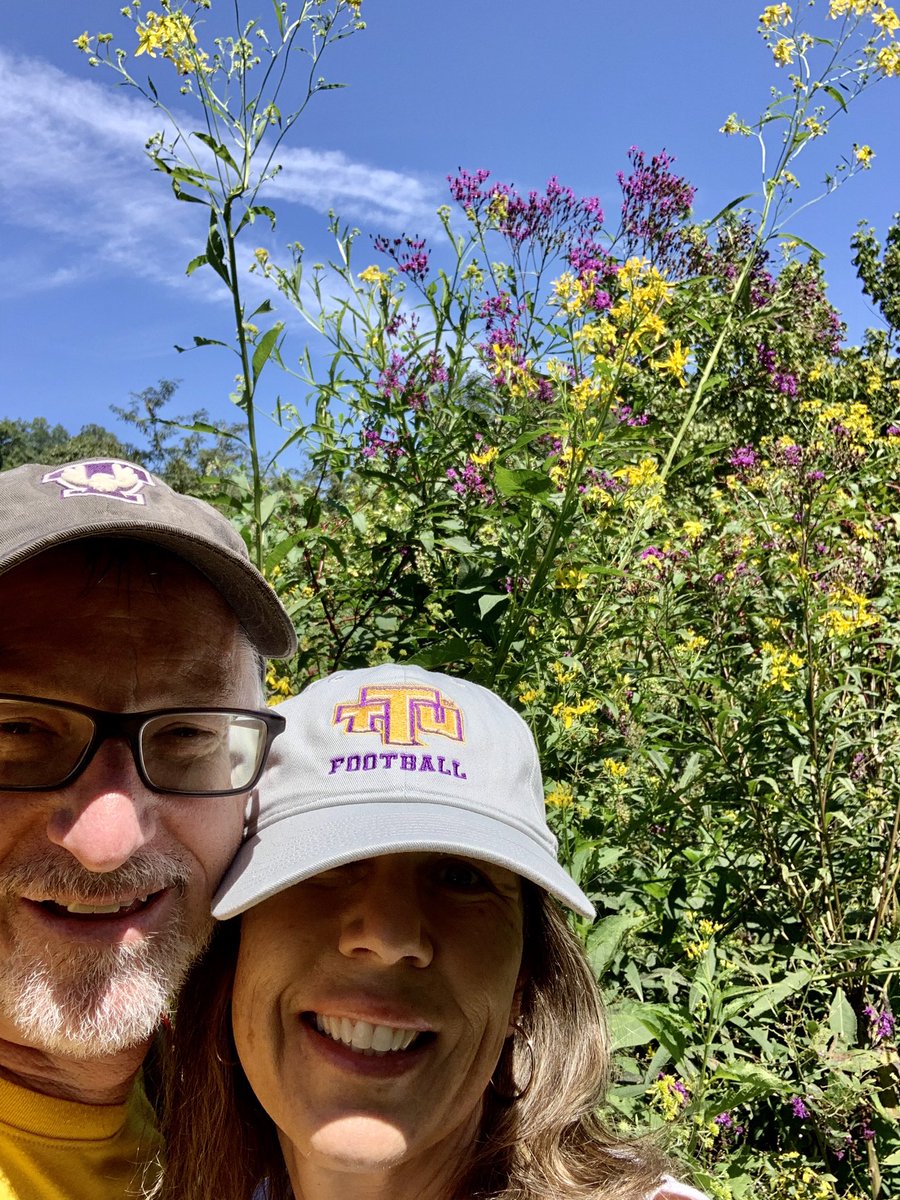 <a href="/TTULadyK/">Kari Oldham</a>  and I hiked  Window Cliffs. Beautiful country. Great hike! Even had whole field of wild flowers in Tech Purple and Gold! God’s Country!! <a href="/CookevilleTenn/">Visit Cookeville</a>  <a href="/tennesseetech/">Tennessee Tech</a>