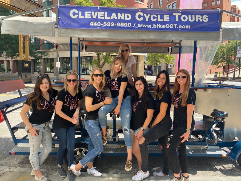 CleveCycleTours's tweet photo. Bachelorette party enjoying @DowntownCLE @wildeagle_cle @MastheadBrewing https://t.co/K25Zkz1Jk7