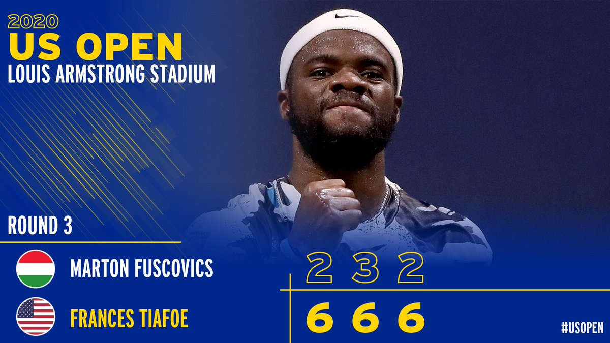 usopen's tweet photo. Big Foe on the COME 🆙

The last 🇺🇸 man standing rolls into Round 4. #USOpen https://t.co/Z6T3cRZBA6