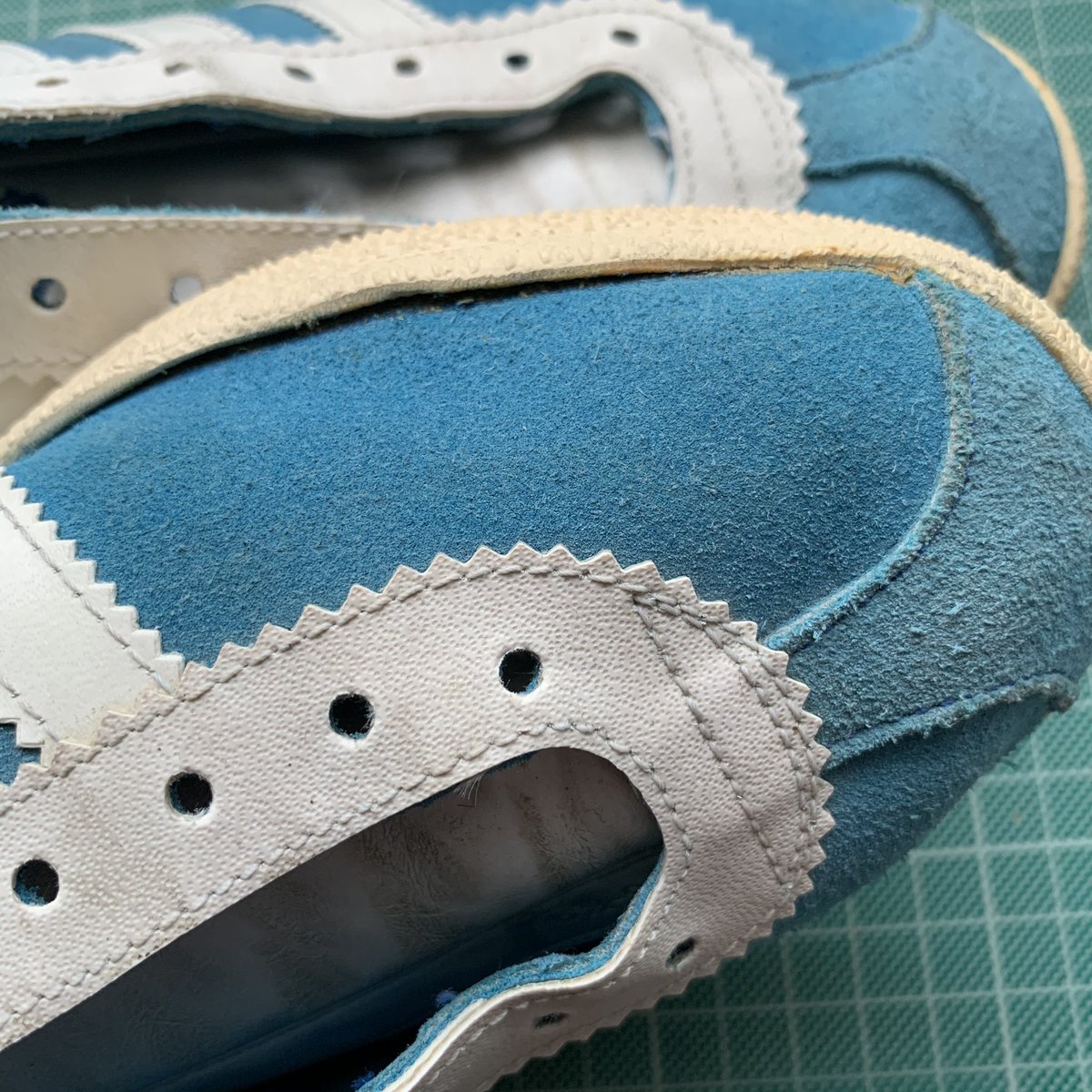 soleworx's tweet photo. West German Athen.  Re glue new tongue labels and deep clean https://t.co/5eumwpk2Ow