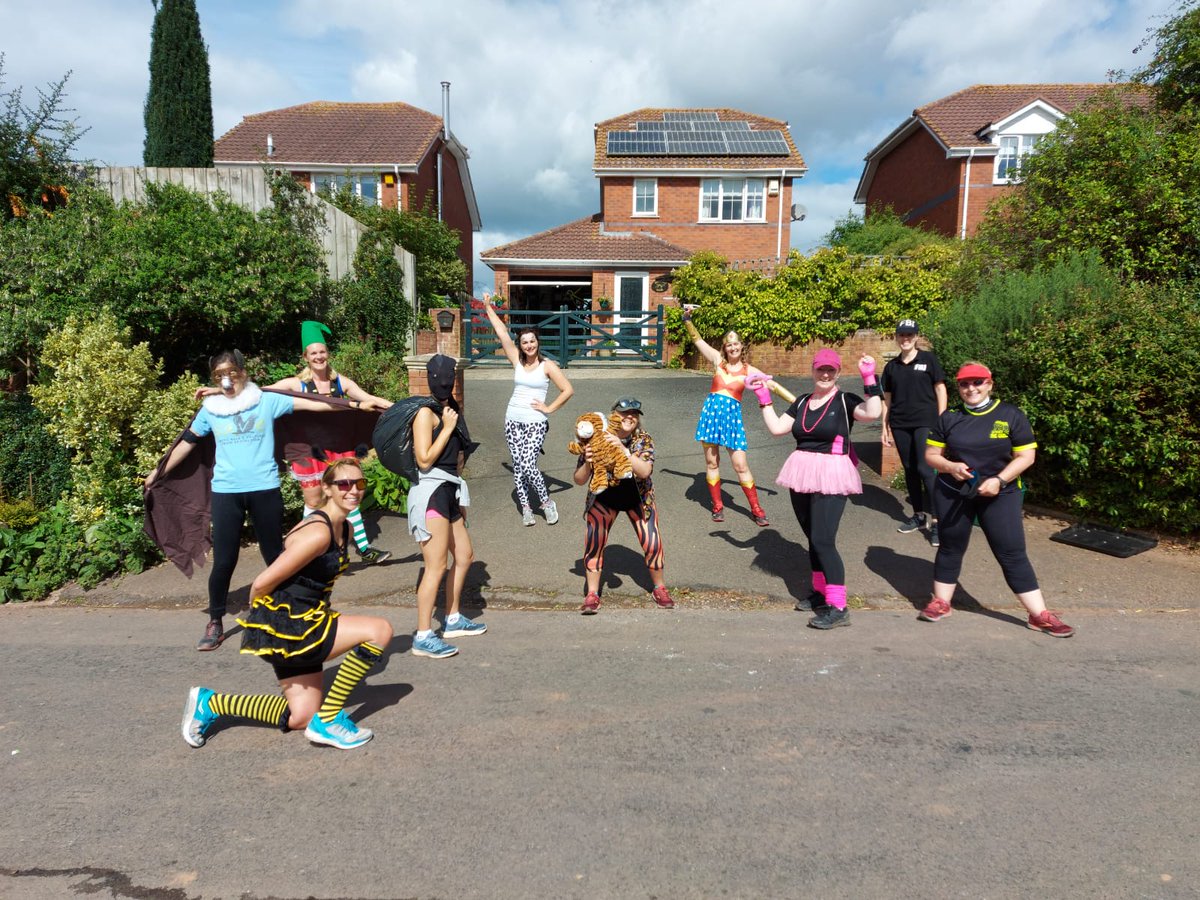 GeriCoombe's tweet photo. It's not every day you run 12 miles dressed as a wasp! The 'Plymtree Punisher' did not disappoint. So much laughter. #WOTR #MyDevon #running https://t.co/PJuNPoQHhc