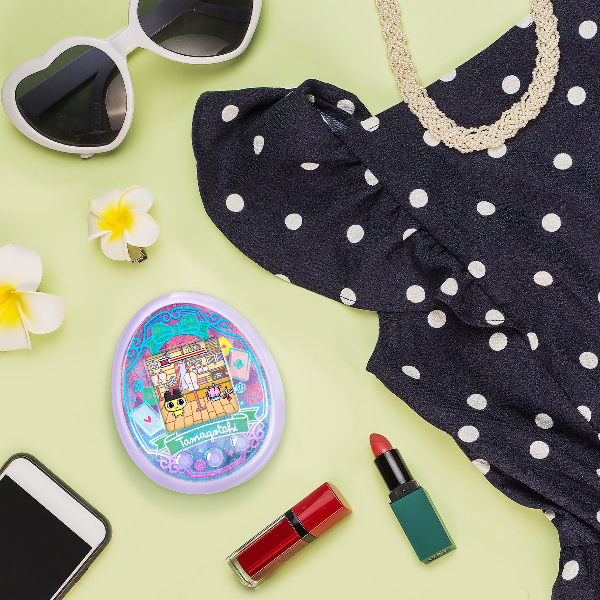 Tamagotchi_US's tweet photo. #SaturdayNightStyle 
Looking for a fun game? Play the Dressmaker mini-game and push the A button as fast as you can to create a gorgeous dress! 👗🥻👘

#Tamagotchi #TamaOn #WonderGarden https://t.co/hTJaqTbC58
