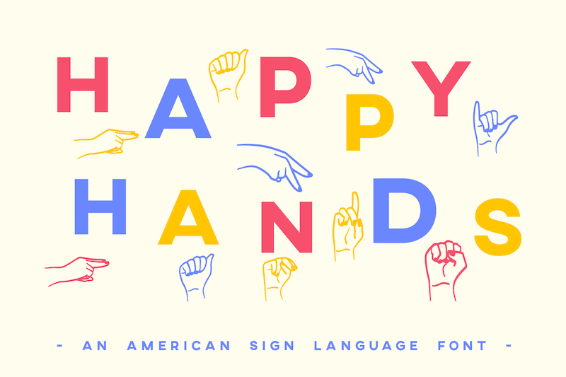 InkCloudDesign's tweet photo. I am very happy to introduce "Happy Hands", a fun way to learn and use the American Sign Language !
"Happy Hands" comes in uppercase &amp; numbers.🧡💜

Creative Market : https://t.co/OIAmQycfEc
DesignBundles : https://t.co/pg5Jo4cFvW https://t.co/afqRECcGDT