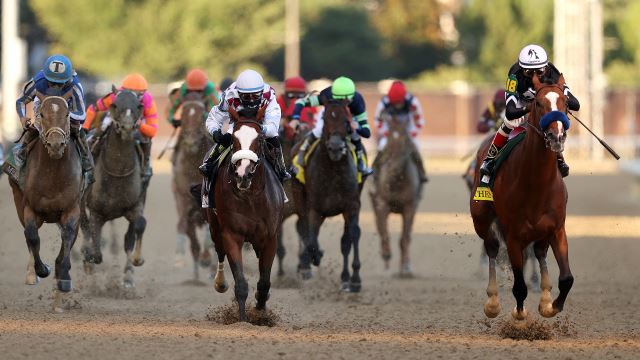 StephenPerrotta's tweet photo. I bet $1000 that moments before the Derby one of Bob Baffert’s horses would back out of the paddock, break the arm of Bob’s asst, &amp; that another Baffert horse would win the race, freak out in winner’s circle, knocking Baffert to the ground. Sadly, I bet that LAST year.#KyDerby146 https://t.co/l3mEnQq68x