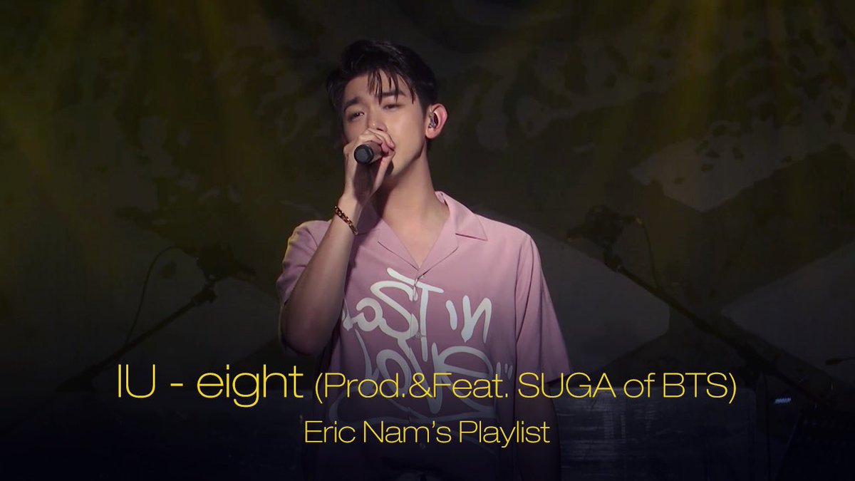 Eric Nam's Playlist | IU - eight (Prod.&amp;Feat. SUGA of BTS) (Cover) by 에릭남
​
▶️ youtu.be/aZDiC267H9A

#에릭남 #EricNam #TheOtherSide #Paradise #에릭남의파라다이스 #ParadiseWithEricNam