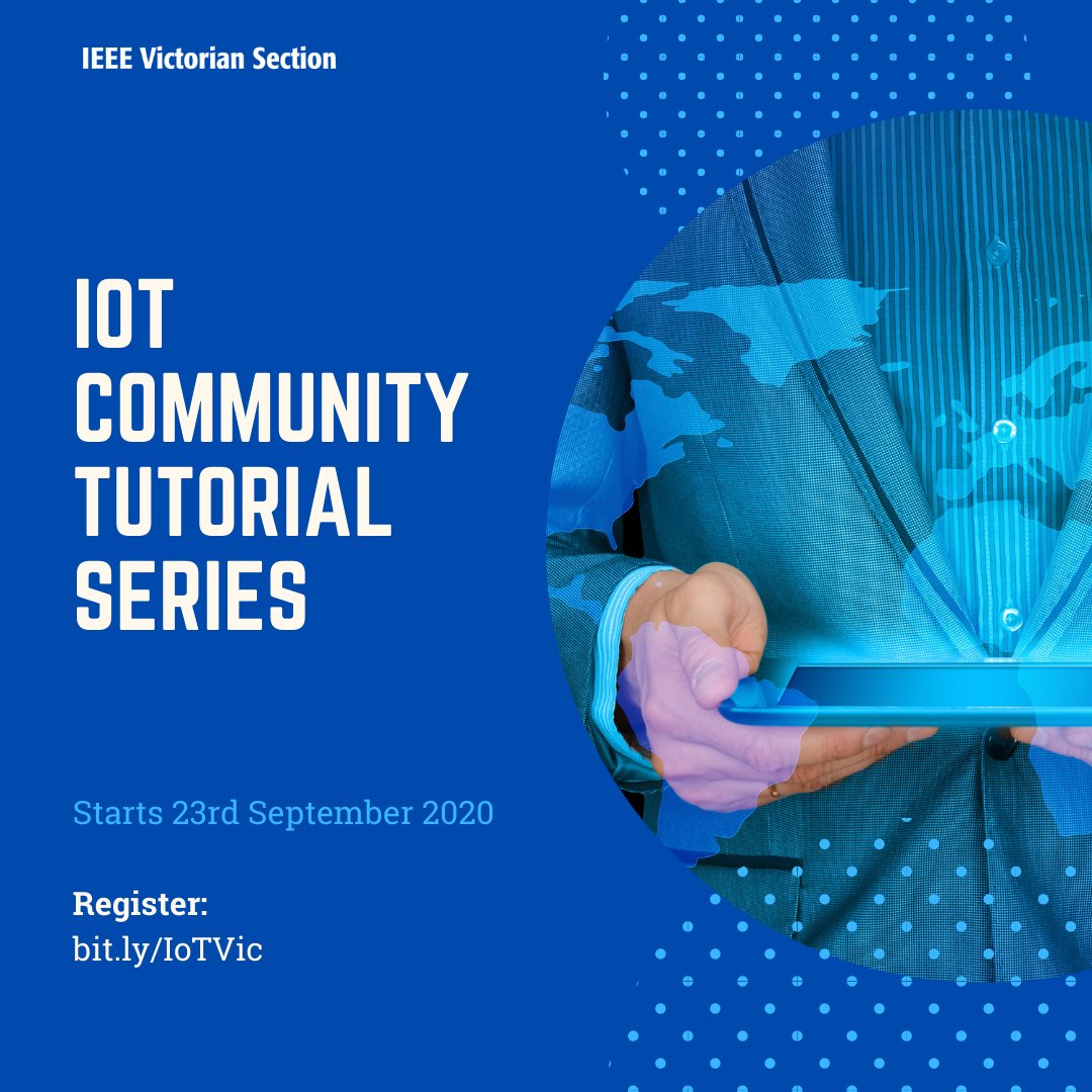 ieeevic's tweet image. IEEE Victorian Section IoT Community is providing a unique opportunity to learn all about IoT- from basics to applications, in a series of tutorials, delivered by experts in the field.

Register for the series: bit.ly/IoTVic

#IEEE #IEEExp #Technology