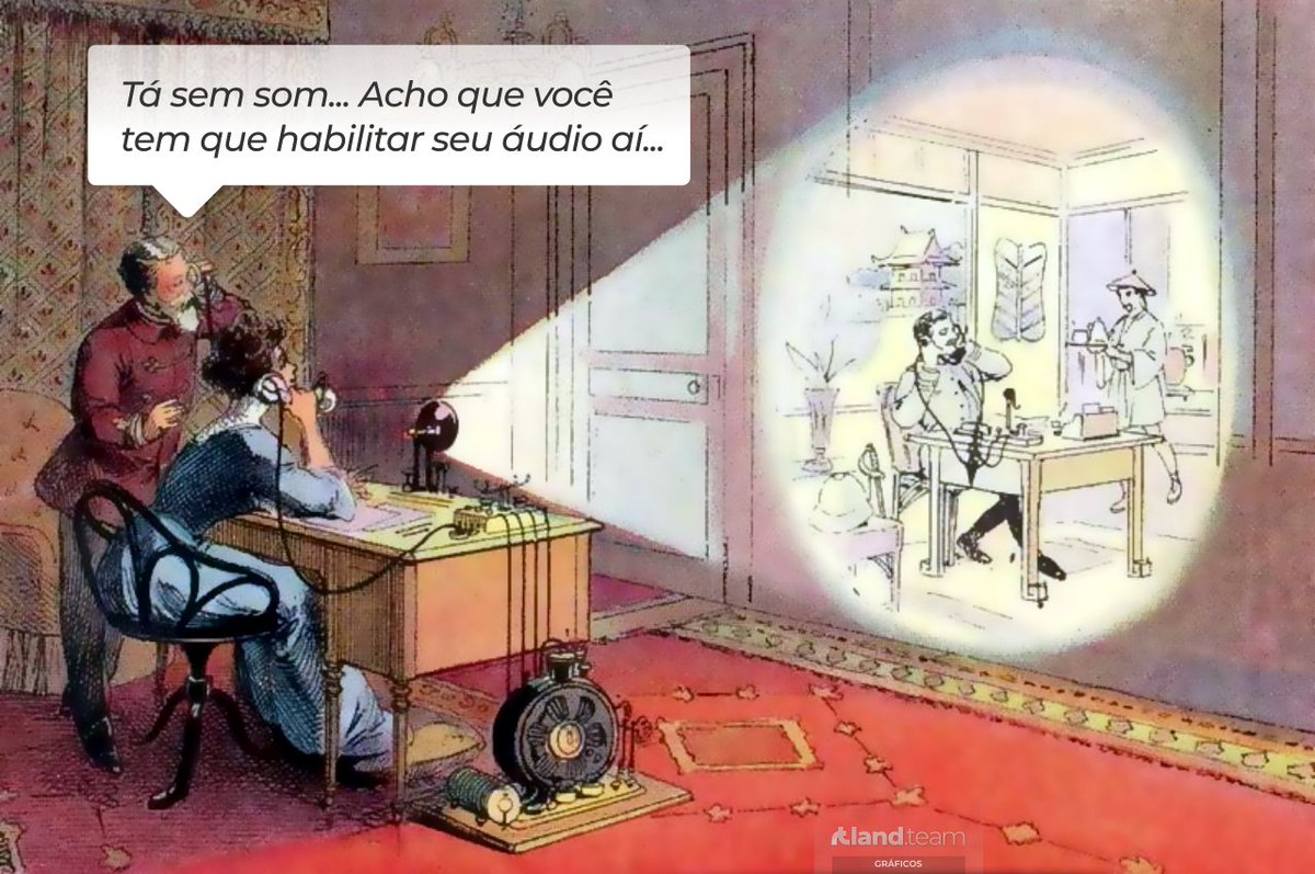 RtlandTeam's tweet photo. O que pensavam sobre videoconferência antigamente... será que imaginavam as reais dificuldades? #zoom #videoconferencing #rtland #rtlandteam https://t.co/kOGdzJdn9U