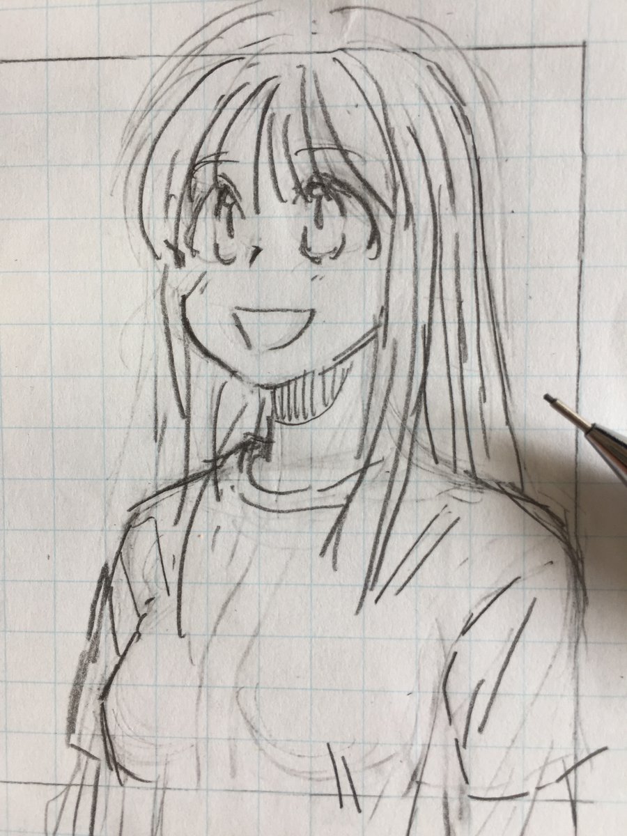 作業途中絵。ちょっと気にいってる表情 