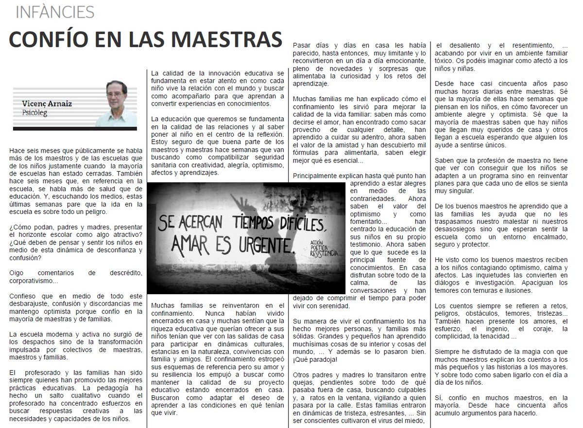 CONFÍO EN LAS MAESTRAS