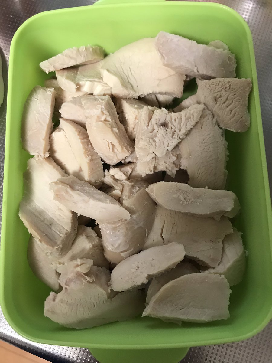 ザキ 今日の料理 サラダチキン作った 確実にコンビニの方が美味しいけどw ダイエット 節約 笑 料理 サラダチキン