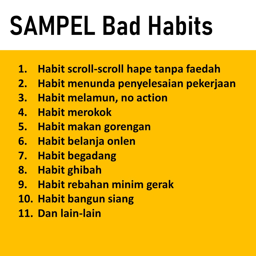 Strategi_Bisnis's tweet photo. Break your bad habits. 
Because your habits will shape your destiny. 

Change your habits.
Change your life. 

Semoga anda lbh banyak punya yg sebelah kanan. Bukan yg di sebelah kiri.

Berikut 3 tips simpel to build good habits.

Thread. https://t.co/JJANAB1Exu