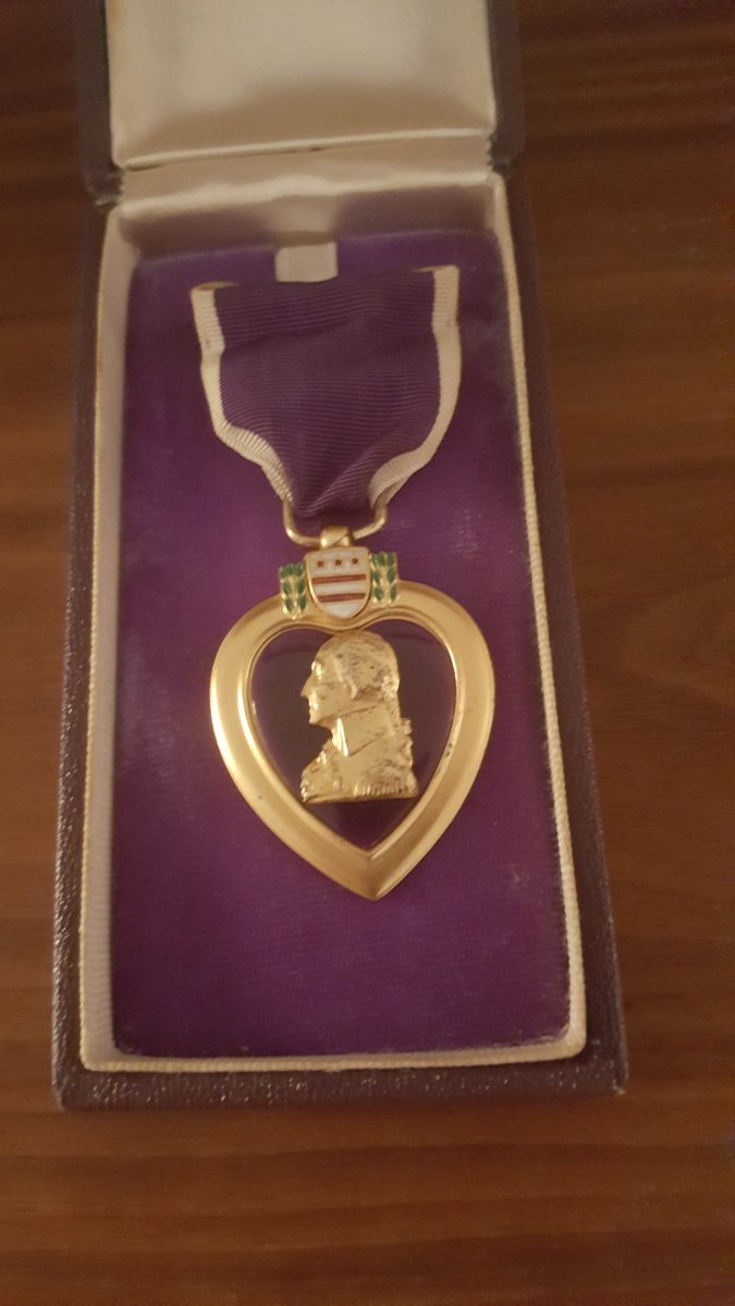 JoanBen25469880's tweet image. #Dispicable @realDonaldTrump Our family knows what it takes to be awarded the purple heart &amp;amp; it wasn't "easy" a piece of shrapnel so close to my Dad's heart they couldn't remove it. WW II.  Miss you Dad every day.