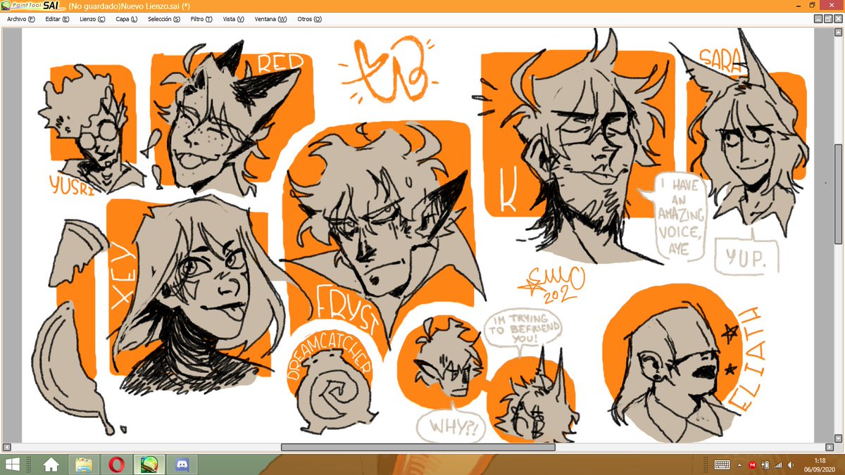 I present to you: 6 of my 32 characters 