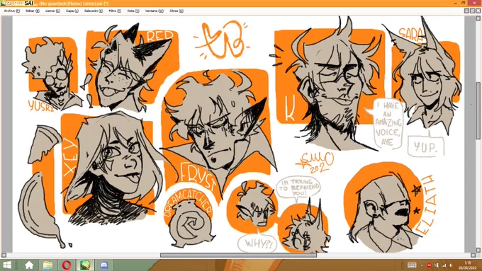 I present to you: 6 of my 32 characters 
